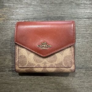 Coach Brown and Tan Signature Wallet